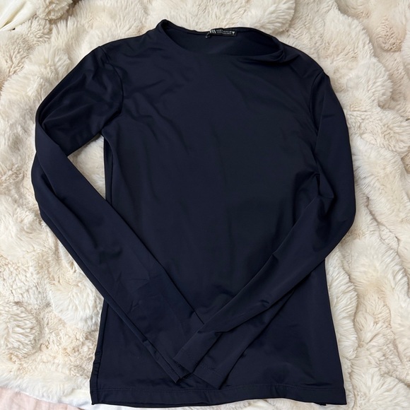 Zara Tops - Zara Navy Long Sleeve Crew Neck Top